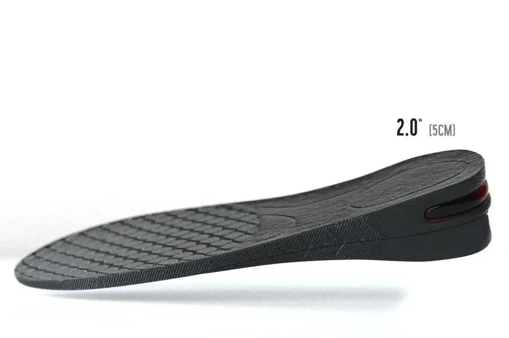 Sole Booster insole with textured grid top, dark base layer, red oval comfort window