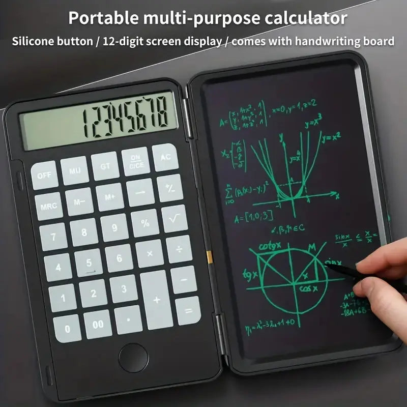 Foldable LCD Calculator Compact Desktop & Travel Calculator