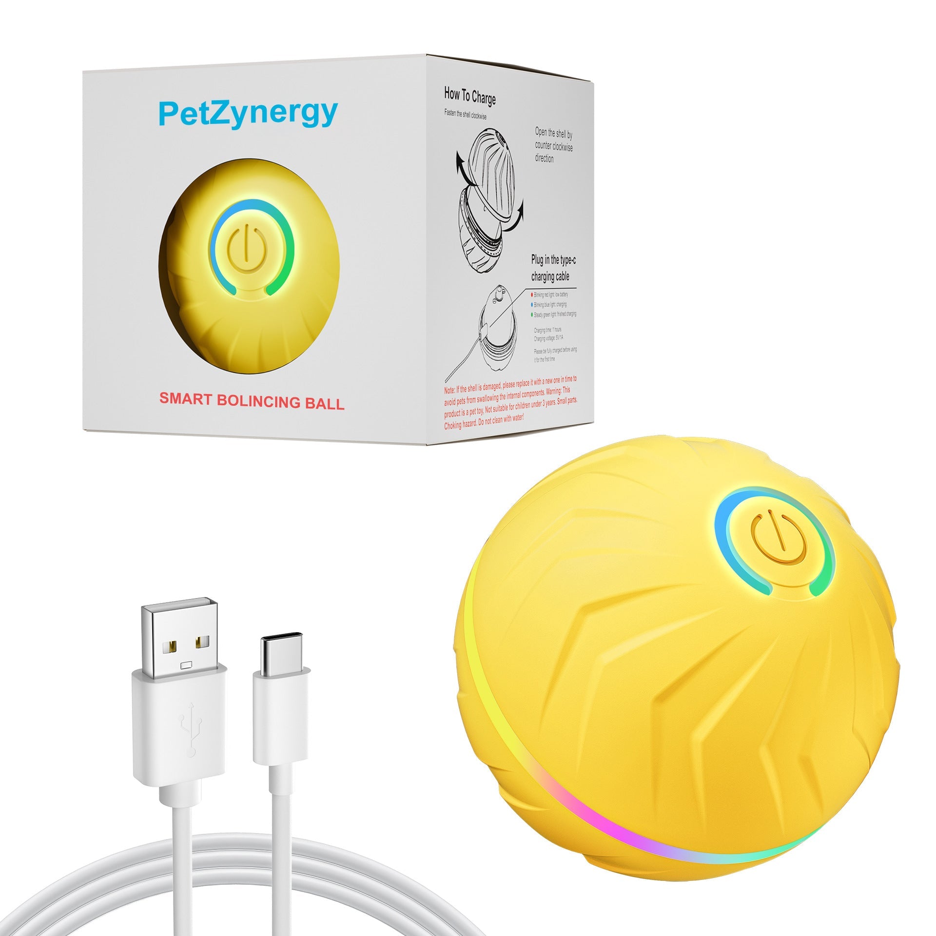 Interactive Pet Toy Ball with Gravity Bounce Offkind.
