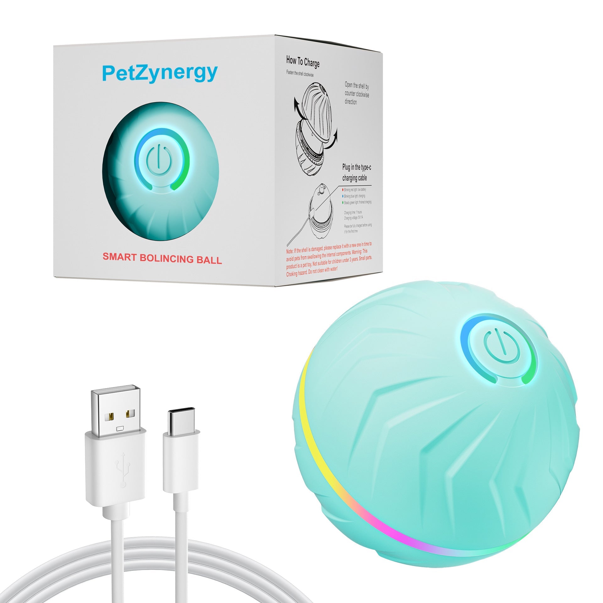 Interactive Pet Toy Ball with Gravity Bounce Offkind.