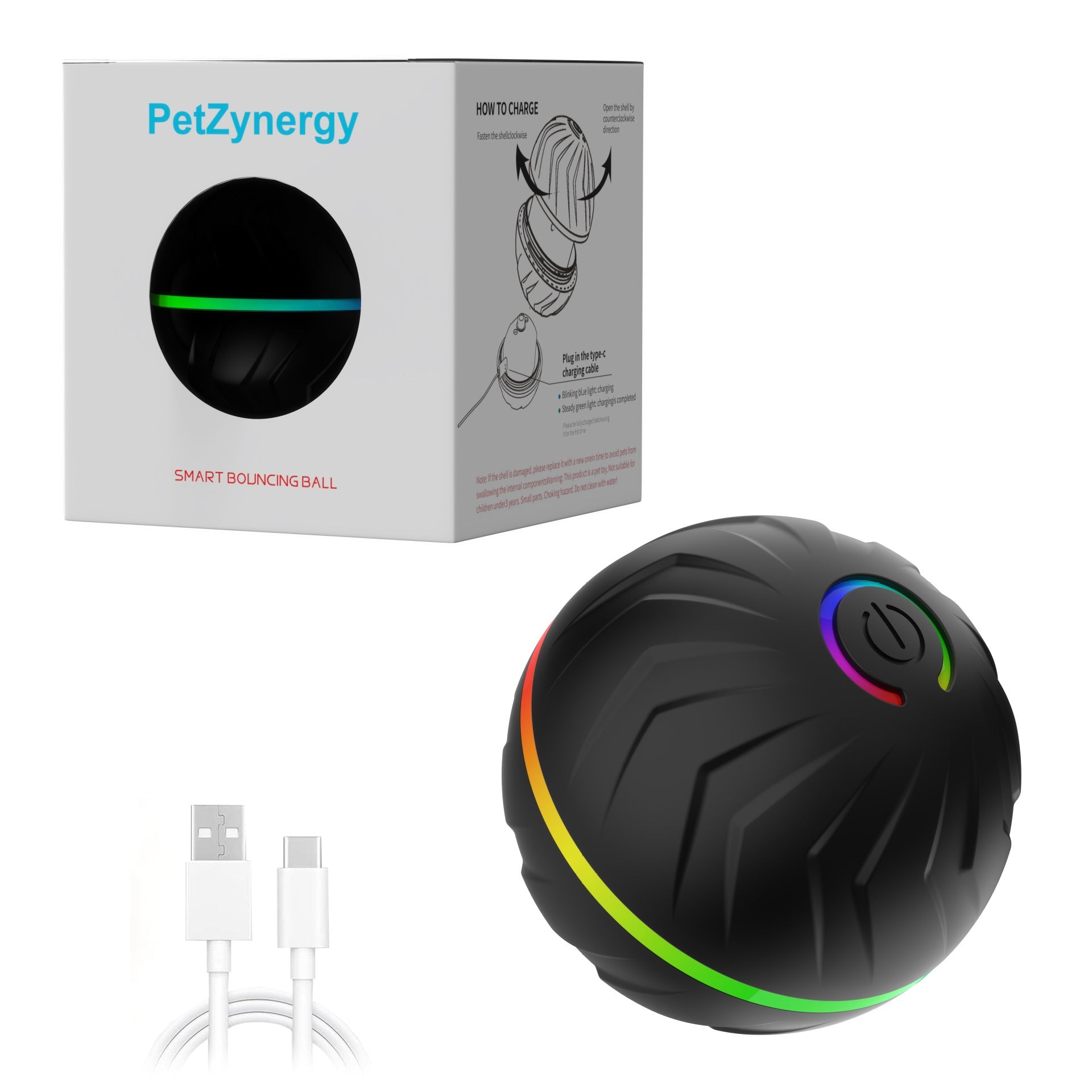 Interactive Pet Toy Ball with Gravity Bounce Offkind.