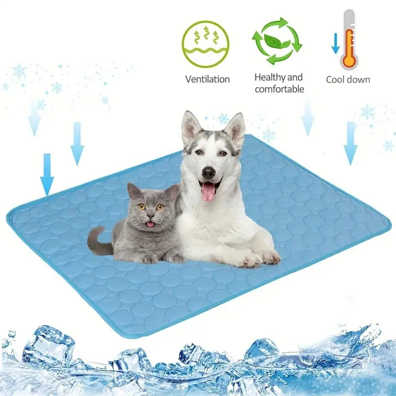 Self-cooling gel pet mat, full product studio shot