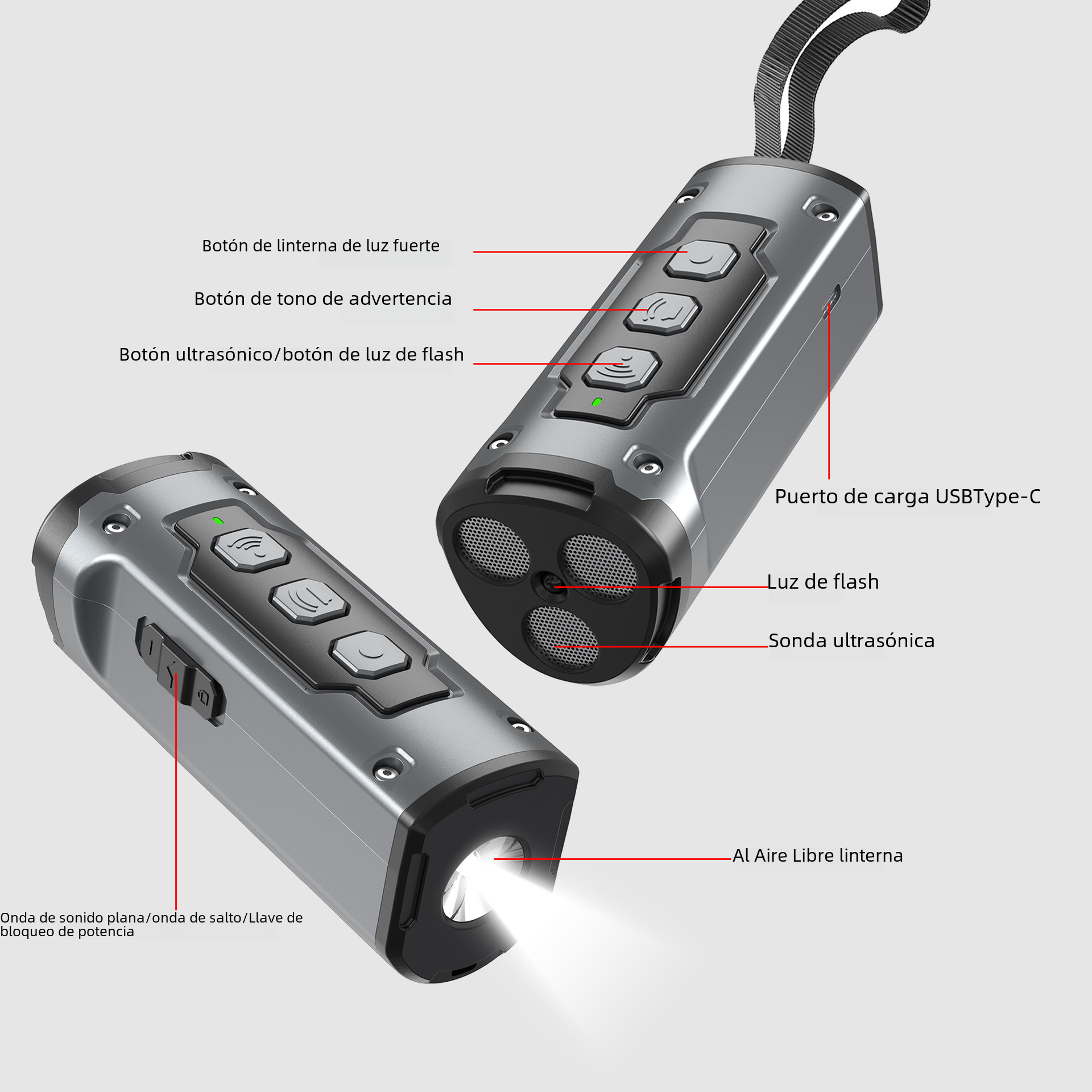 2023 Ultrasonic Dog Repeller with Flashlight Feature Offkind.