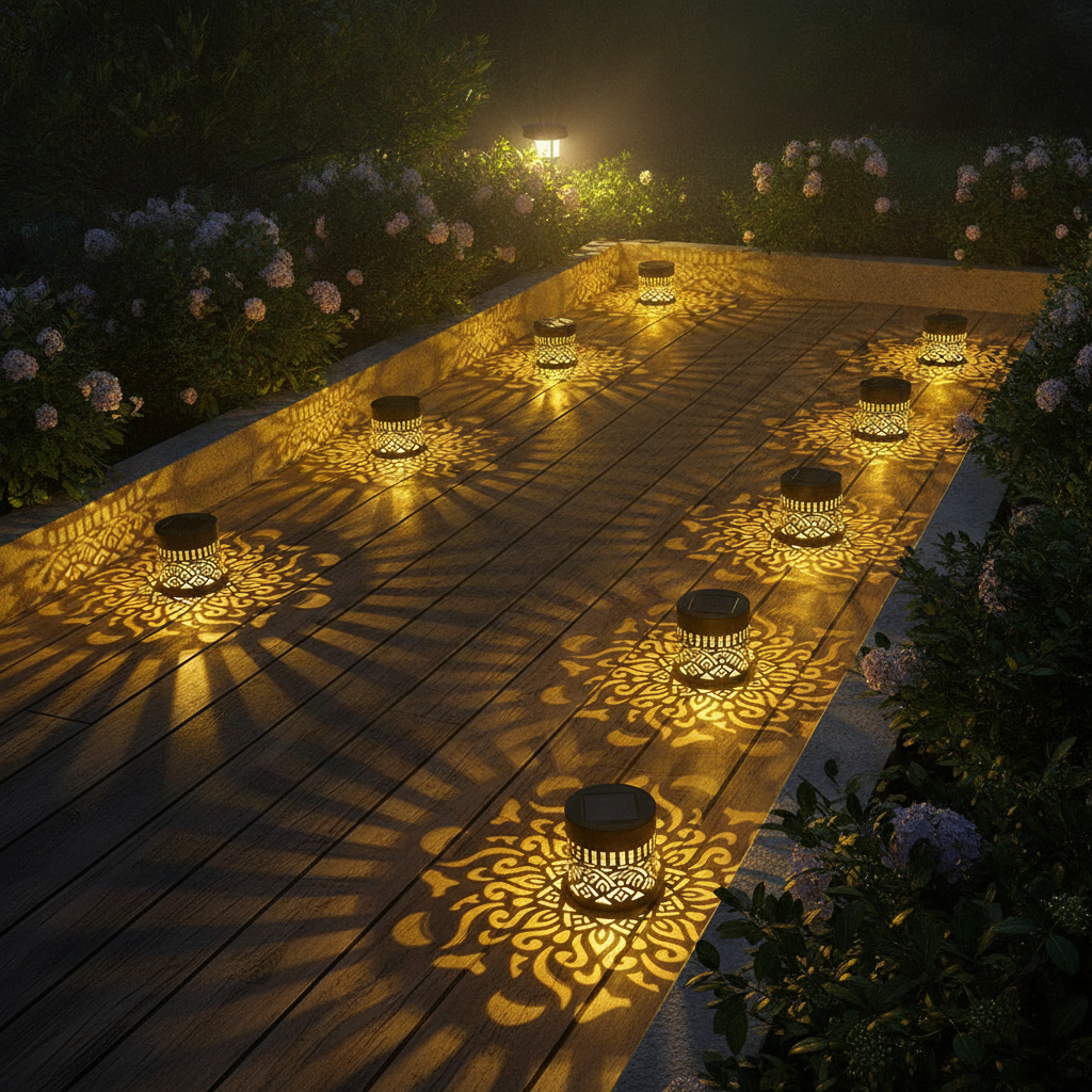 Solar Glow Garden Lights | Decorative Outdoor Solar Stake Lights