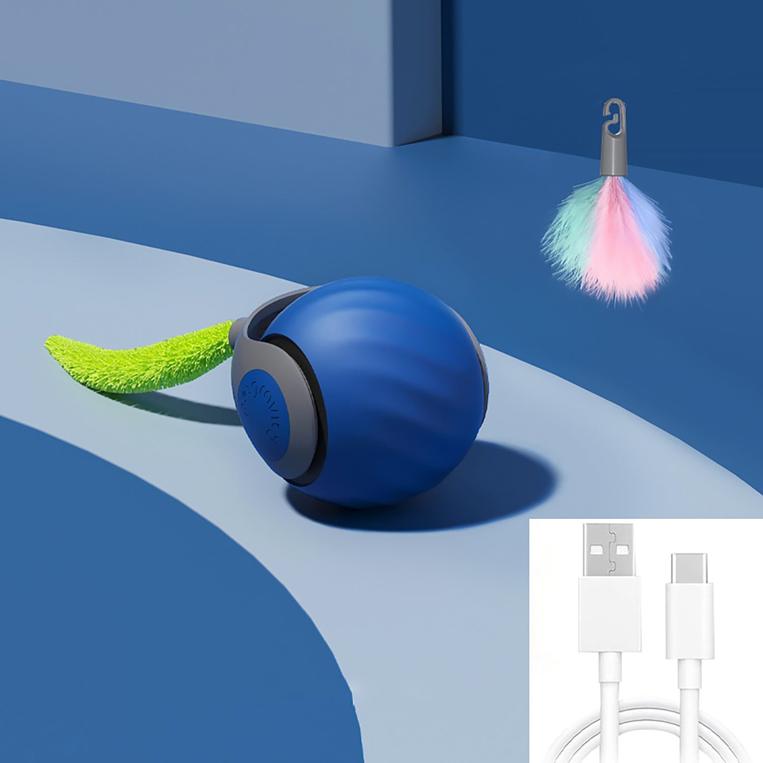 Interactive Pet Toy Ball with Gravity Bounce Offkind.