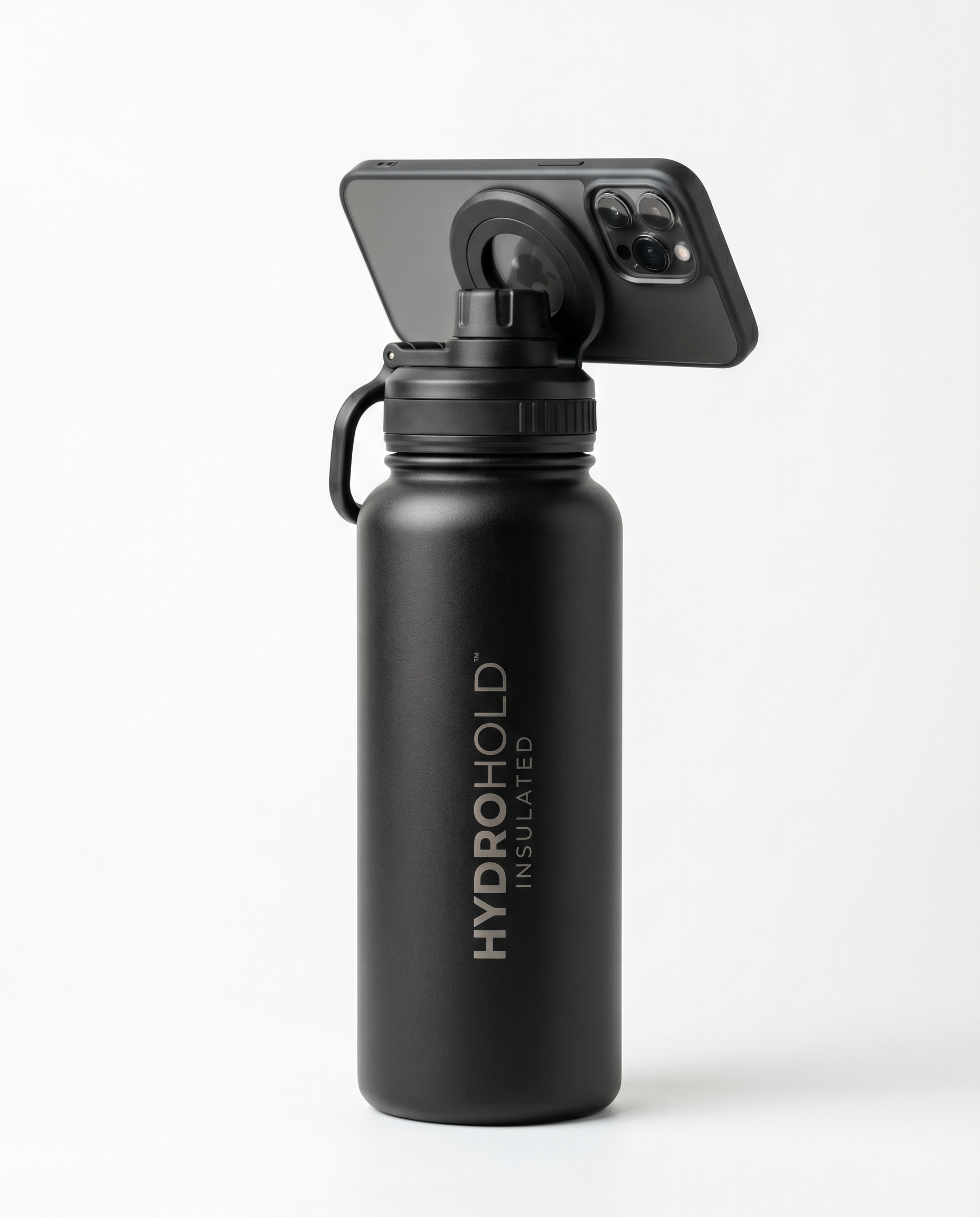 Magnetic Phone Holder Water Bottle | Insulated 720ml Sports Tumbler Offkind.