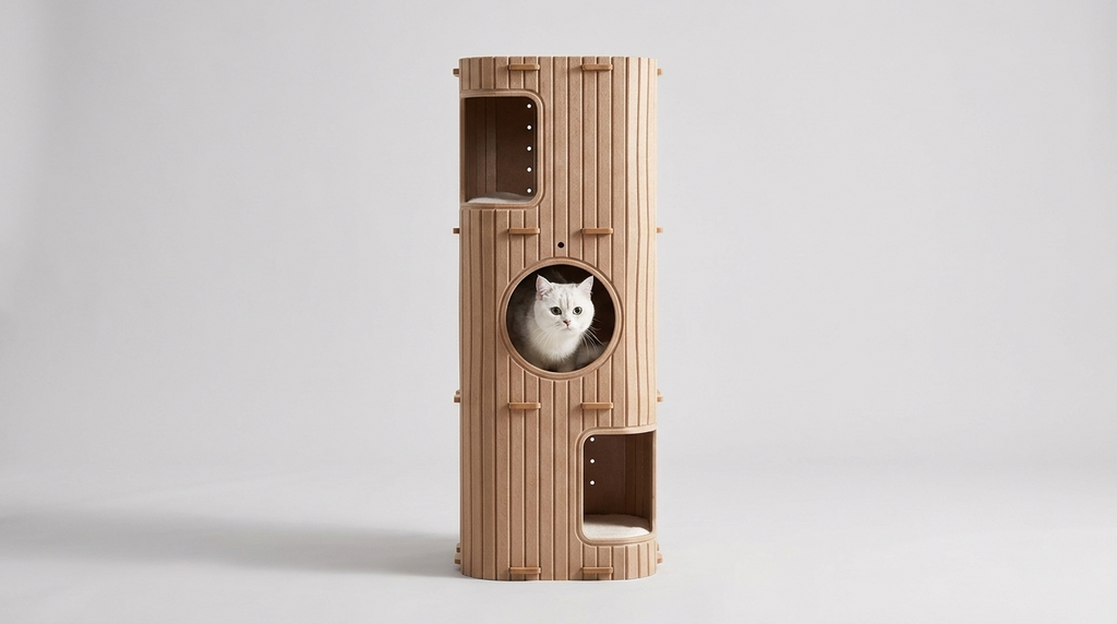 Multi-Layer Cat Nest | Enclosed Cat Climbing Frame & Scratching Tower Offkind.